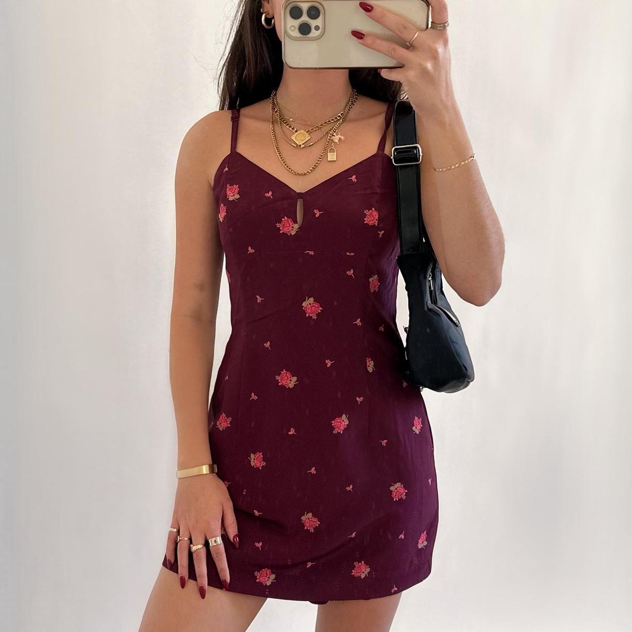 Little 2024 maroon dress