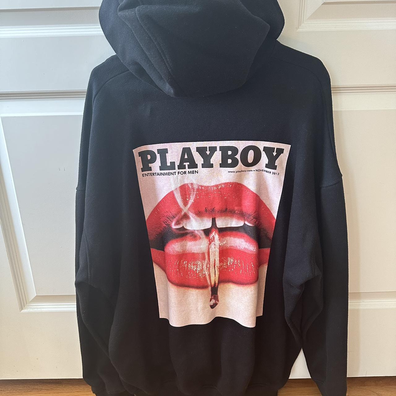 Missguided x Playboy Magazine Print Satin Shirt & - Depop