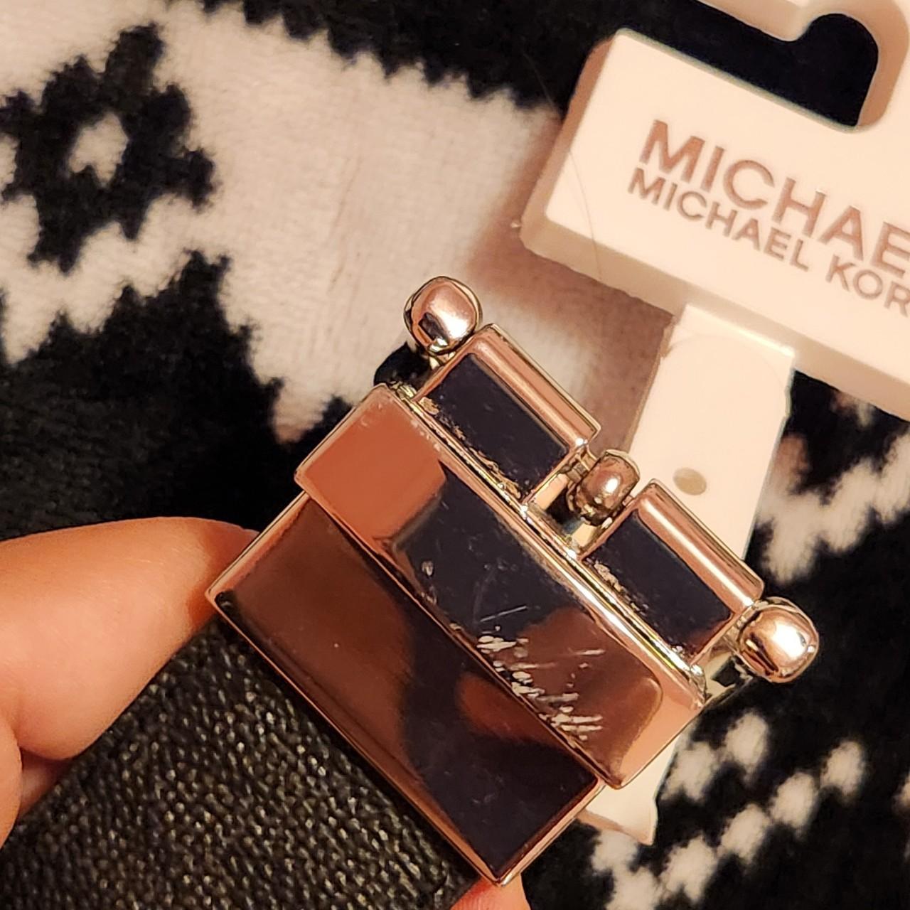 Michael kors deals belt womens grey