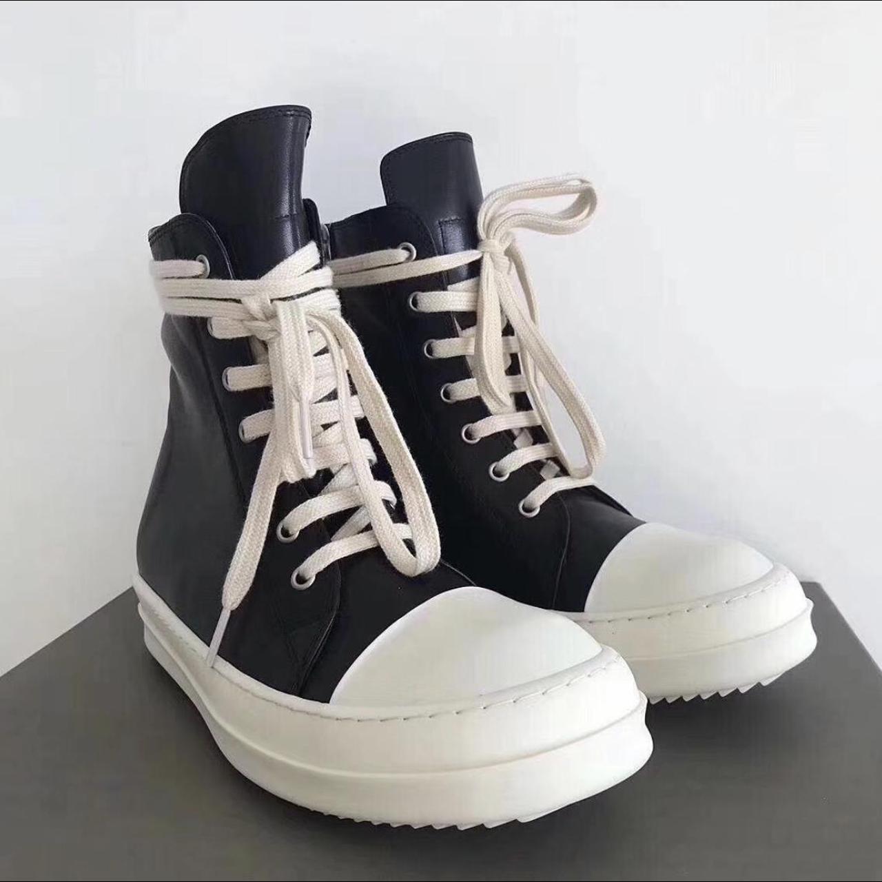 rick owens ramones high top sneakers #y2k #dior... - Depop