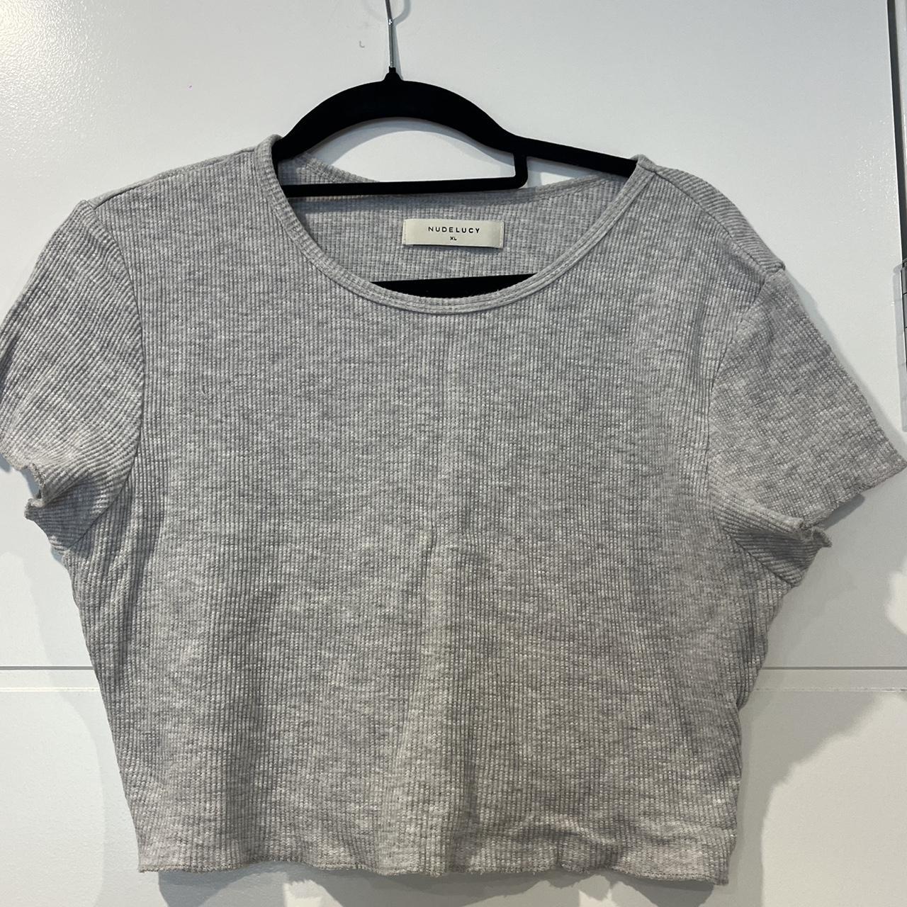 Nude Lucy grey crop top size XL, Worn only twice....