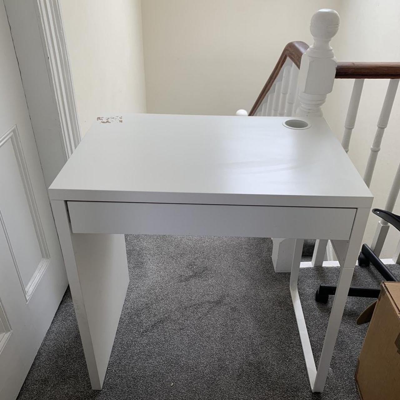 Ikea white desk with drawer Depop