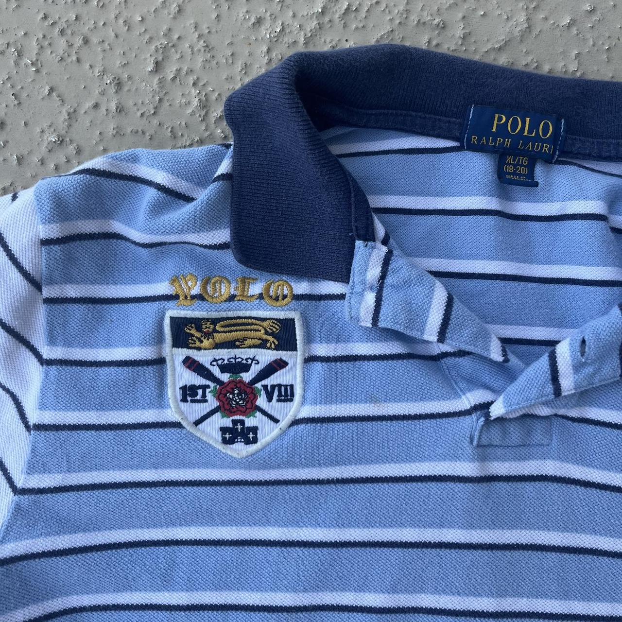 Polo Ralph Lauren Blue and White Polo-shirts | Depop