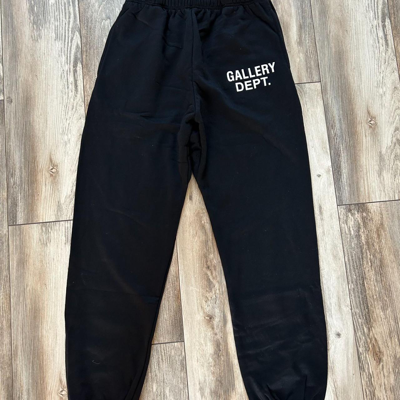 Gallery Dept. Men's Black and White Joggers-tracksuits | Depop