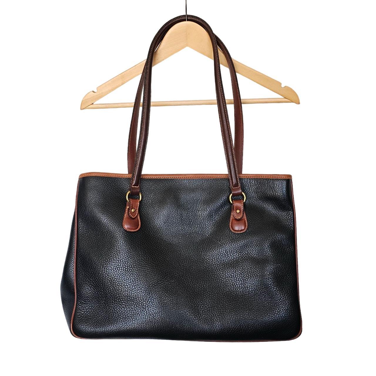 1960s-1970s Coach Vintage Black Large Tote Bag | Depop