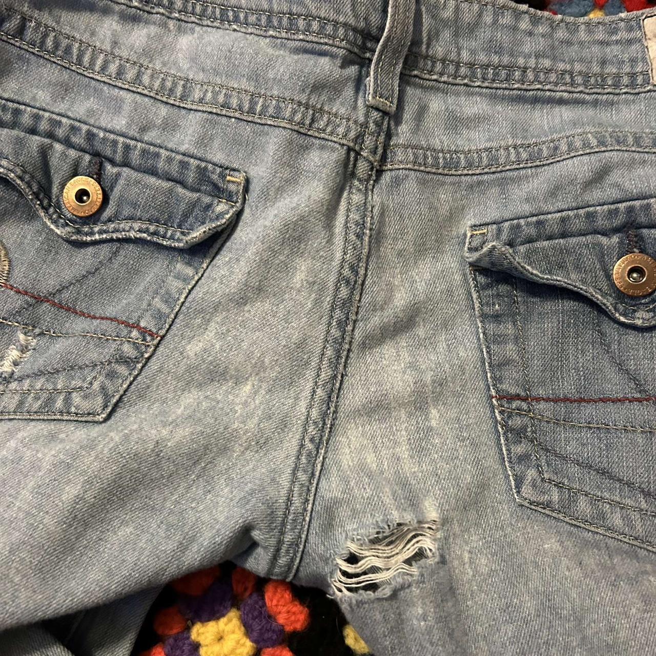 Vintage Y2K Distressed American Eagle Low Waist Boy... - Depop