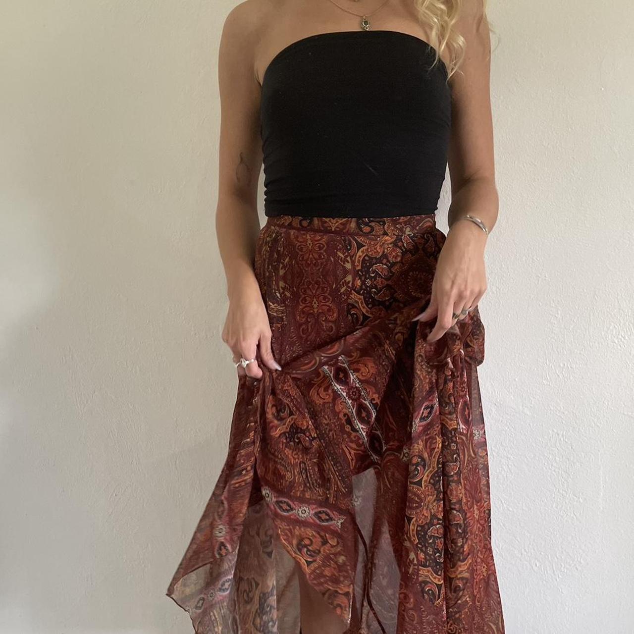 free people layered skirt super cute colors, mini... - Depop