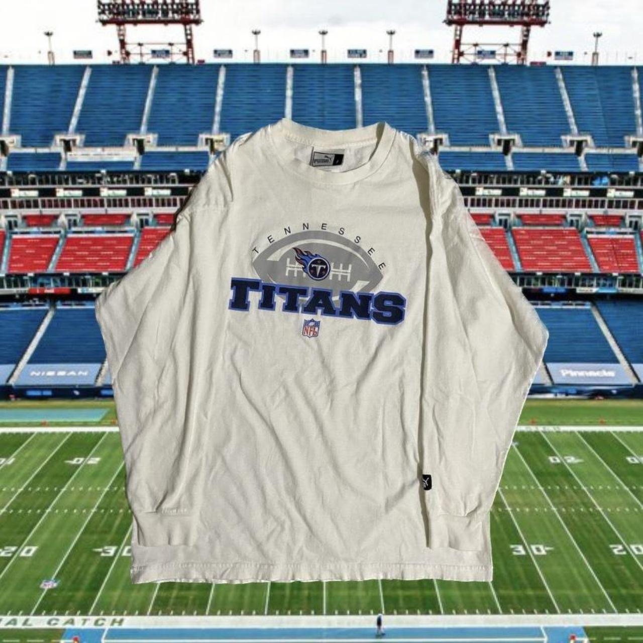 Tennessee Titans Shirt Size XL Gray NFL Football Long Sleeve Mens