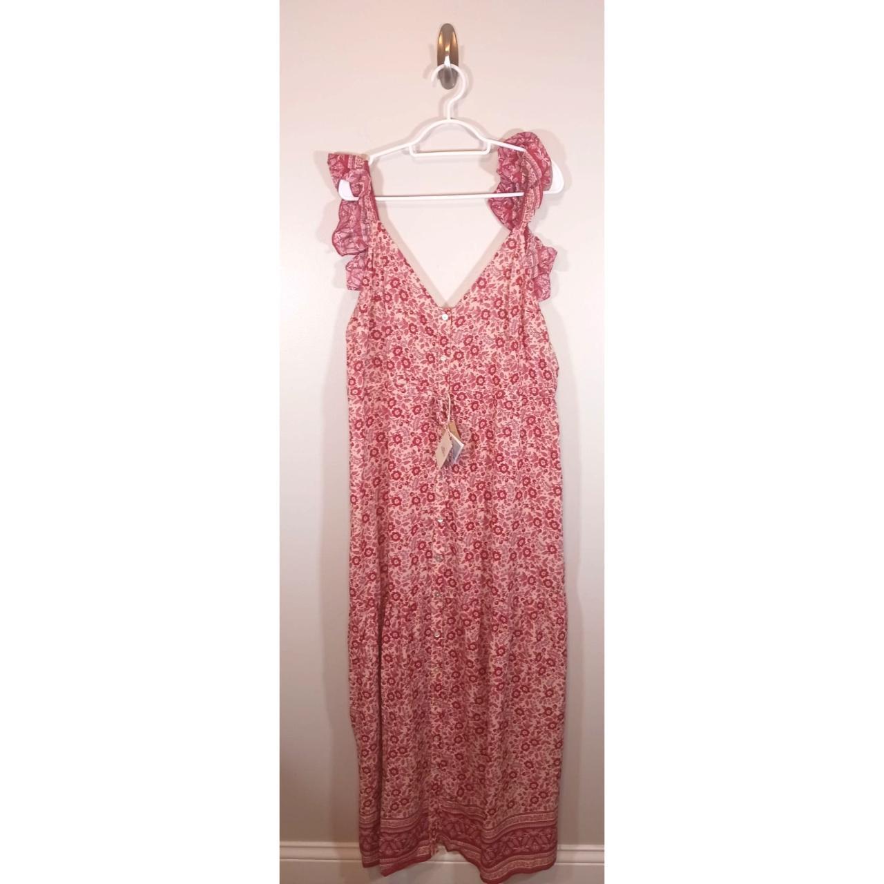 Faherty Hyland Maxi Floral Boho V-Neck Dress Size XL... - Depop