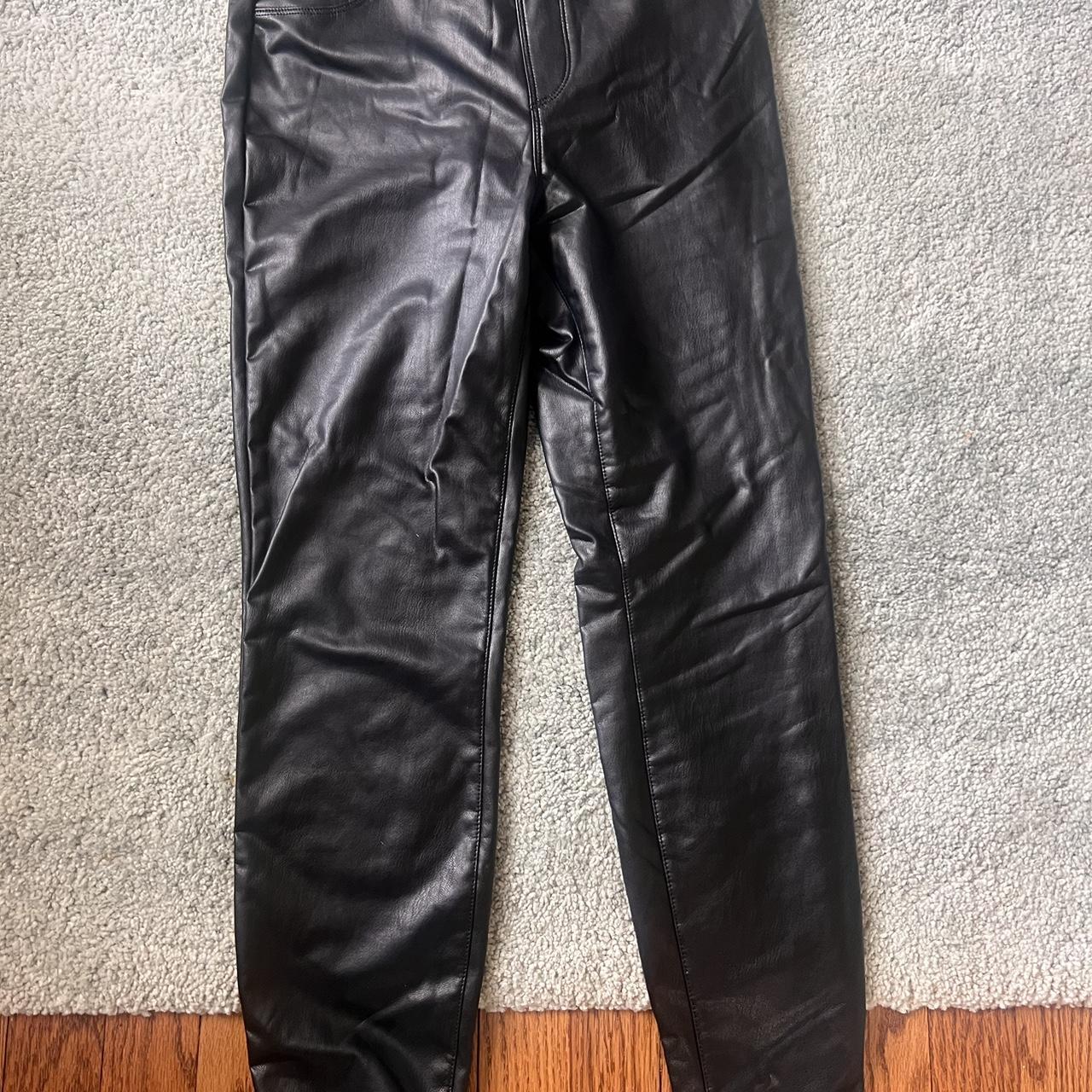 Target brand A New Day Faux Leather Leggings. Black - Depop