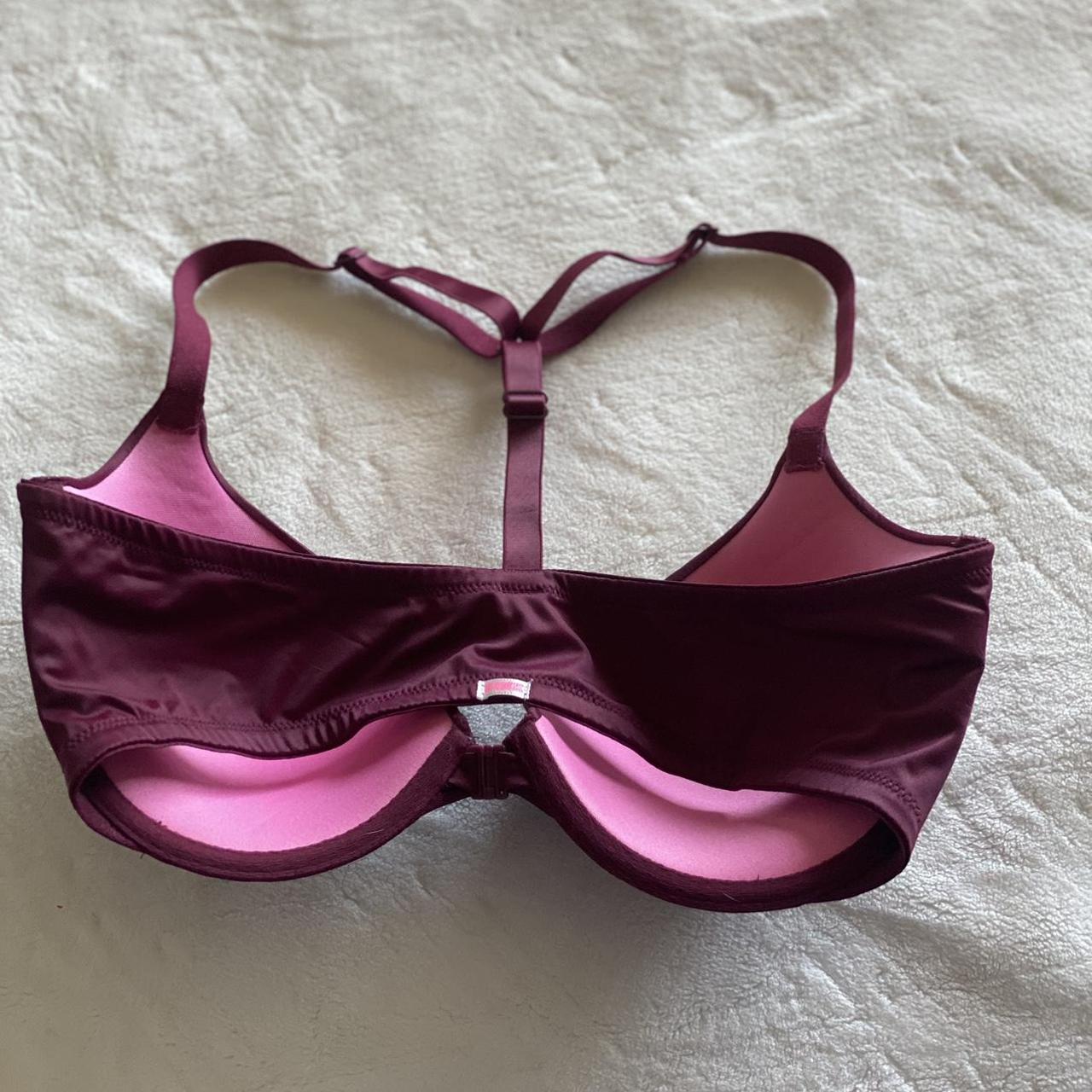 Maroon/Pink, Push up bra, Victoria’s secret/PINK, 34DD