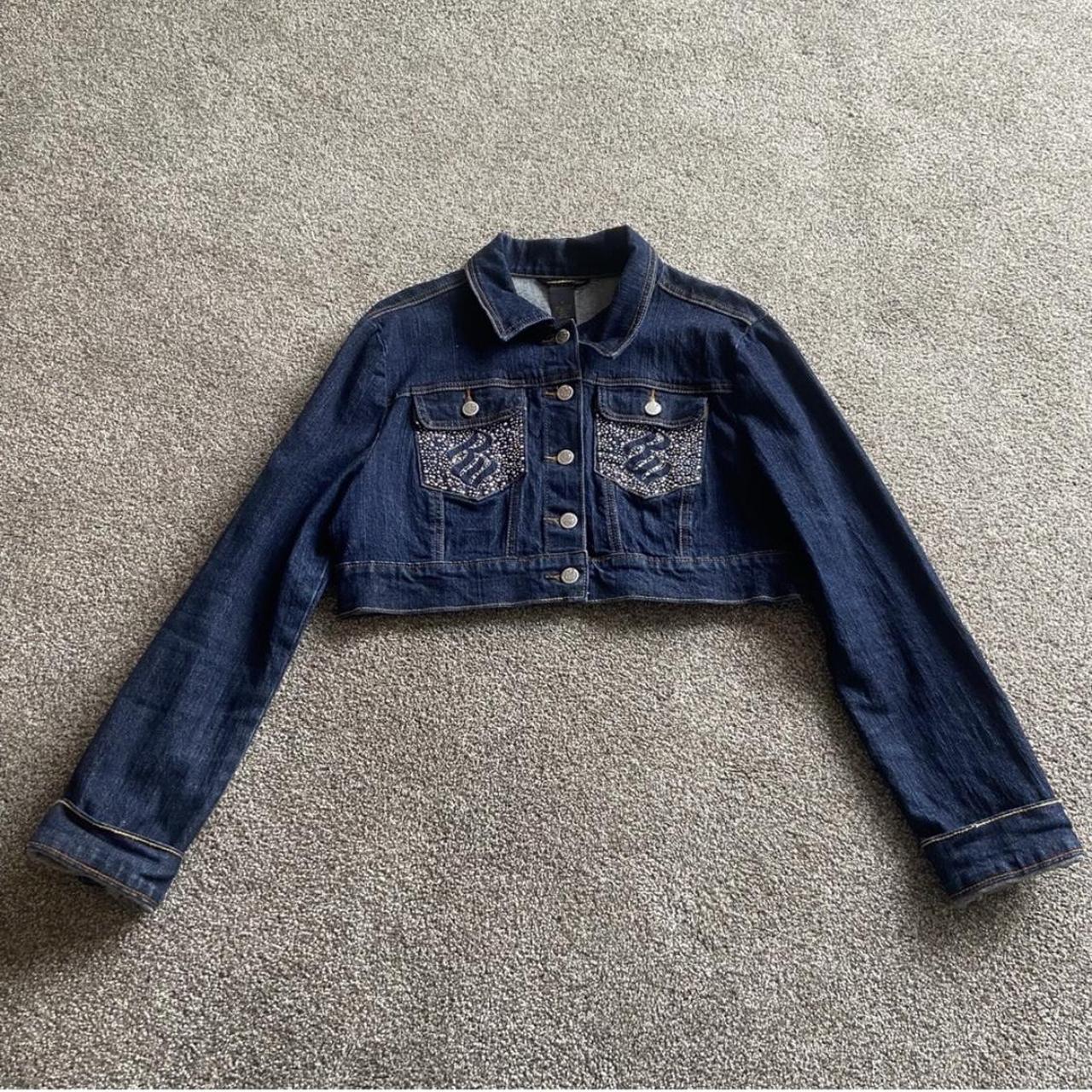 Denim jacket hot sale with sparkles