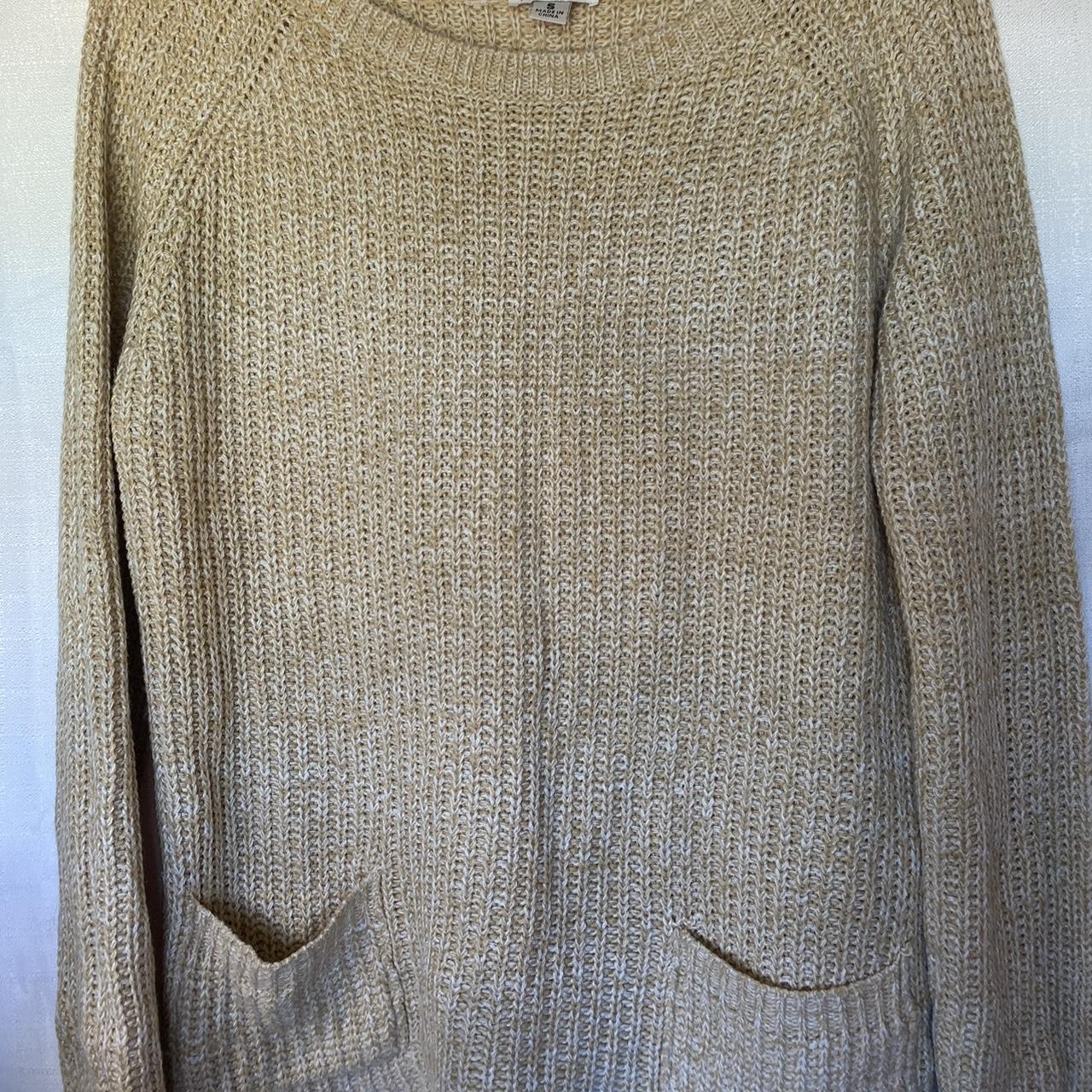 Hannah Women's Cream and Tan Jumper | Depop