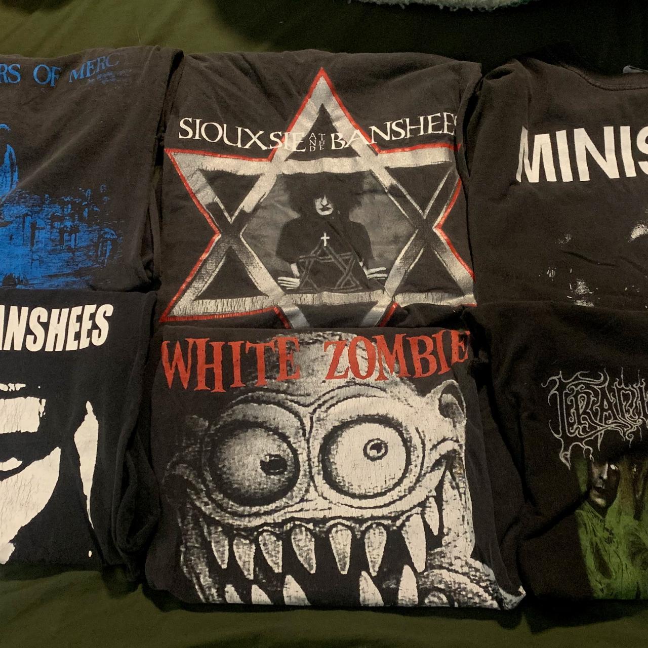 Lot of 6 sleeveless used band shirts from... Depop