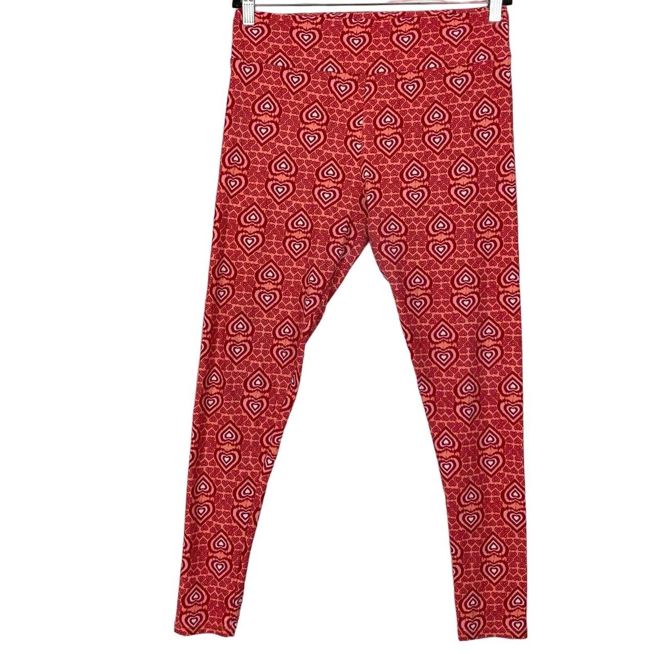 LuLaRoe rangetop Red Heart Leggings