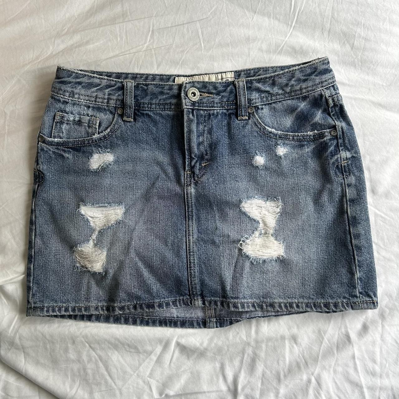 Just Jeans mini skirt (denim) | size 8 Shipping:... - Depop