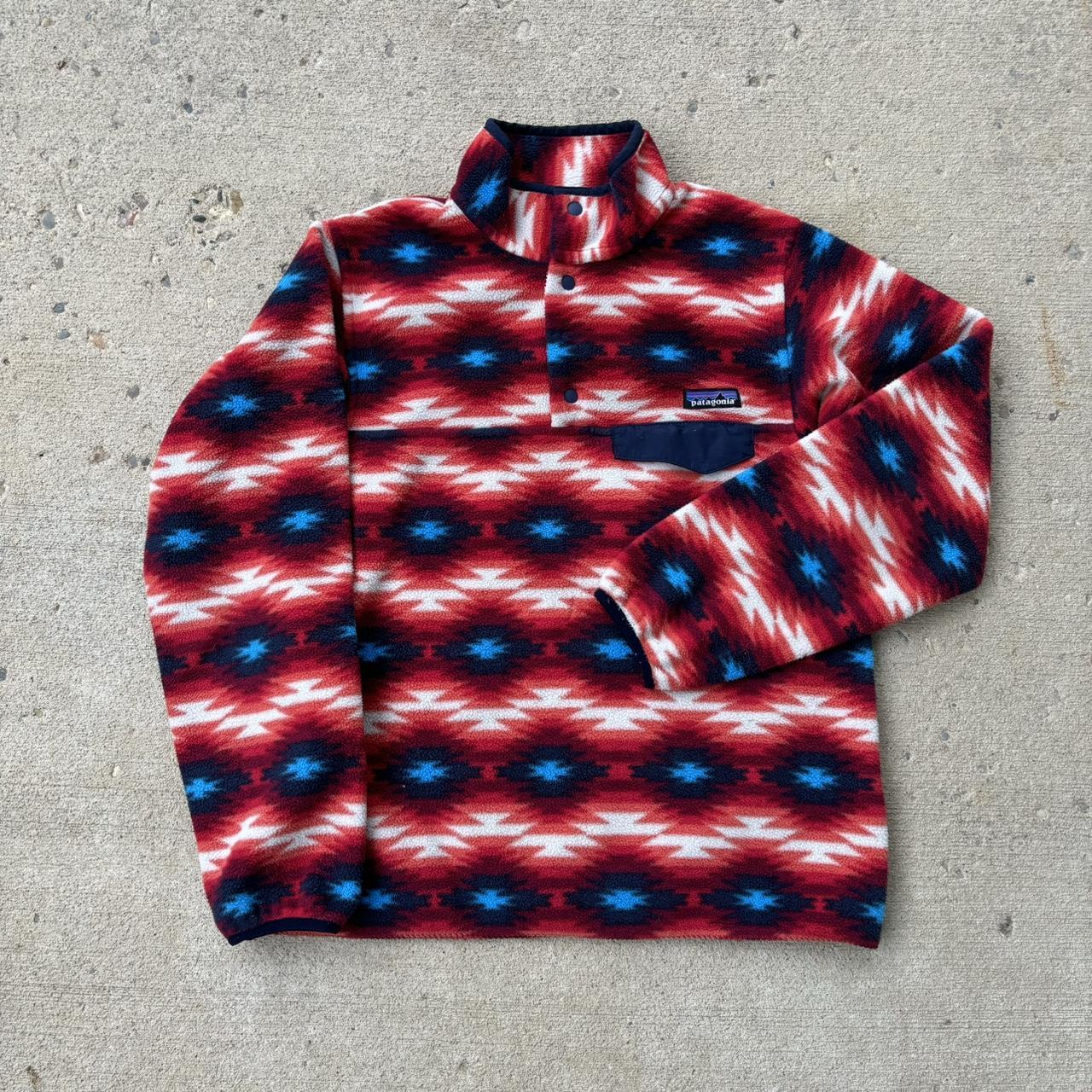 Patagonia Synchilla deals Aztec Red and Blue