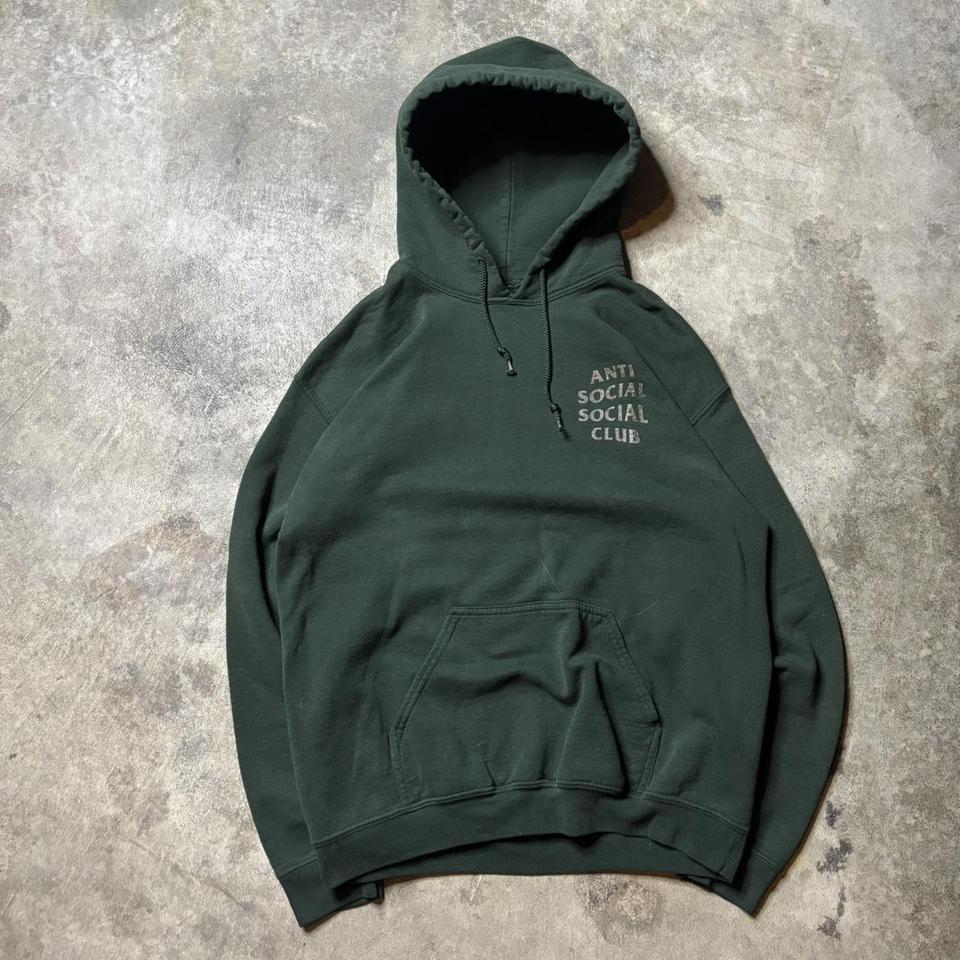 Anti Social Social Club Forest Green Hoodie Gold | Depop