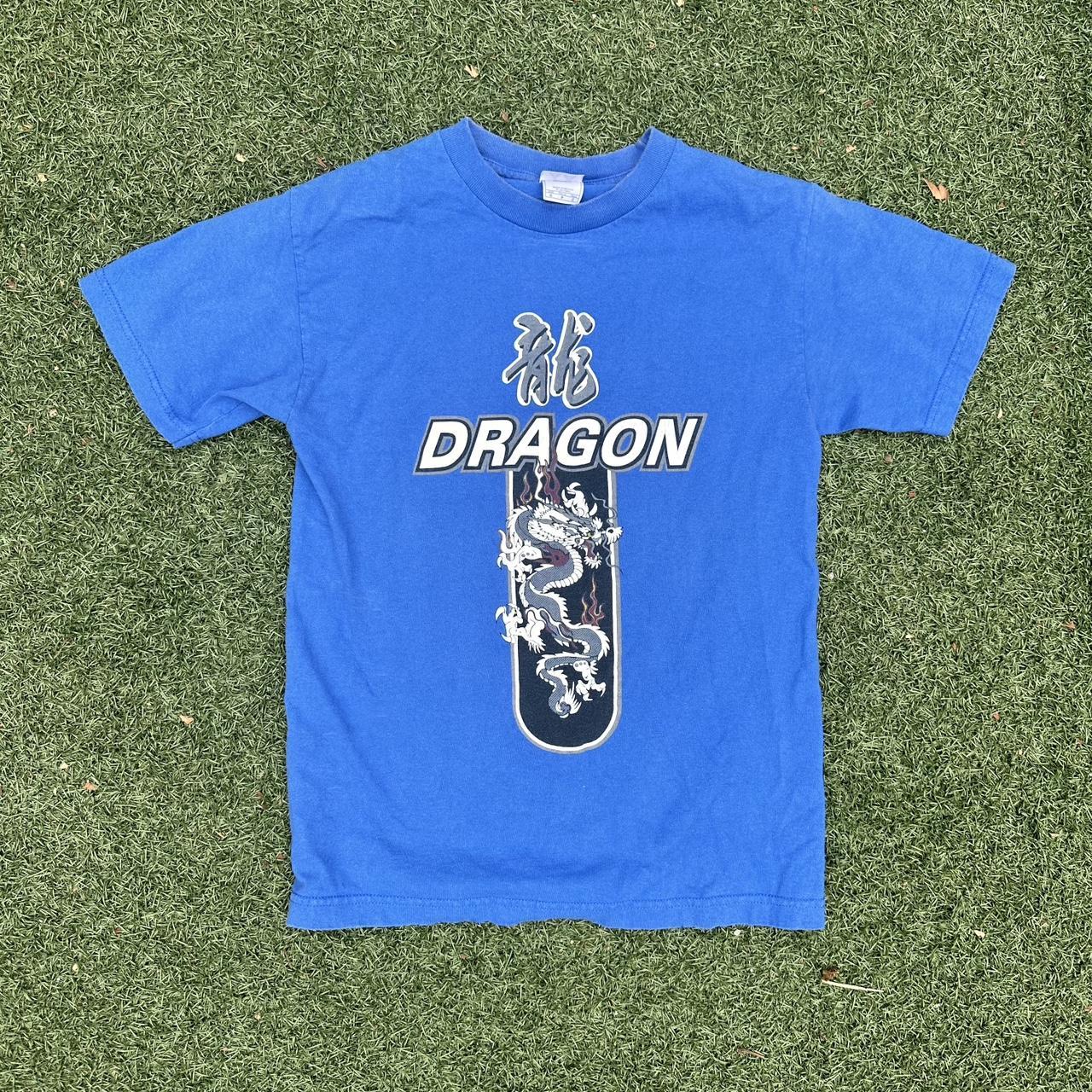 Vintage Blue Dragon Small Tee #Vintage #Tee... - Depop