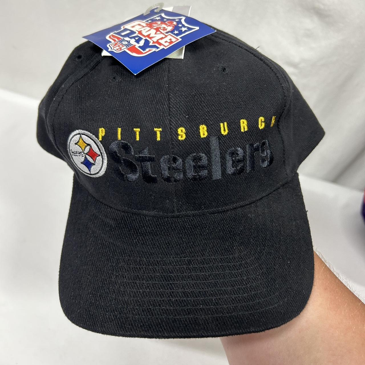 90s Vintage Pittsburgh Steelers Snapback 1990s Black & Yellow 