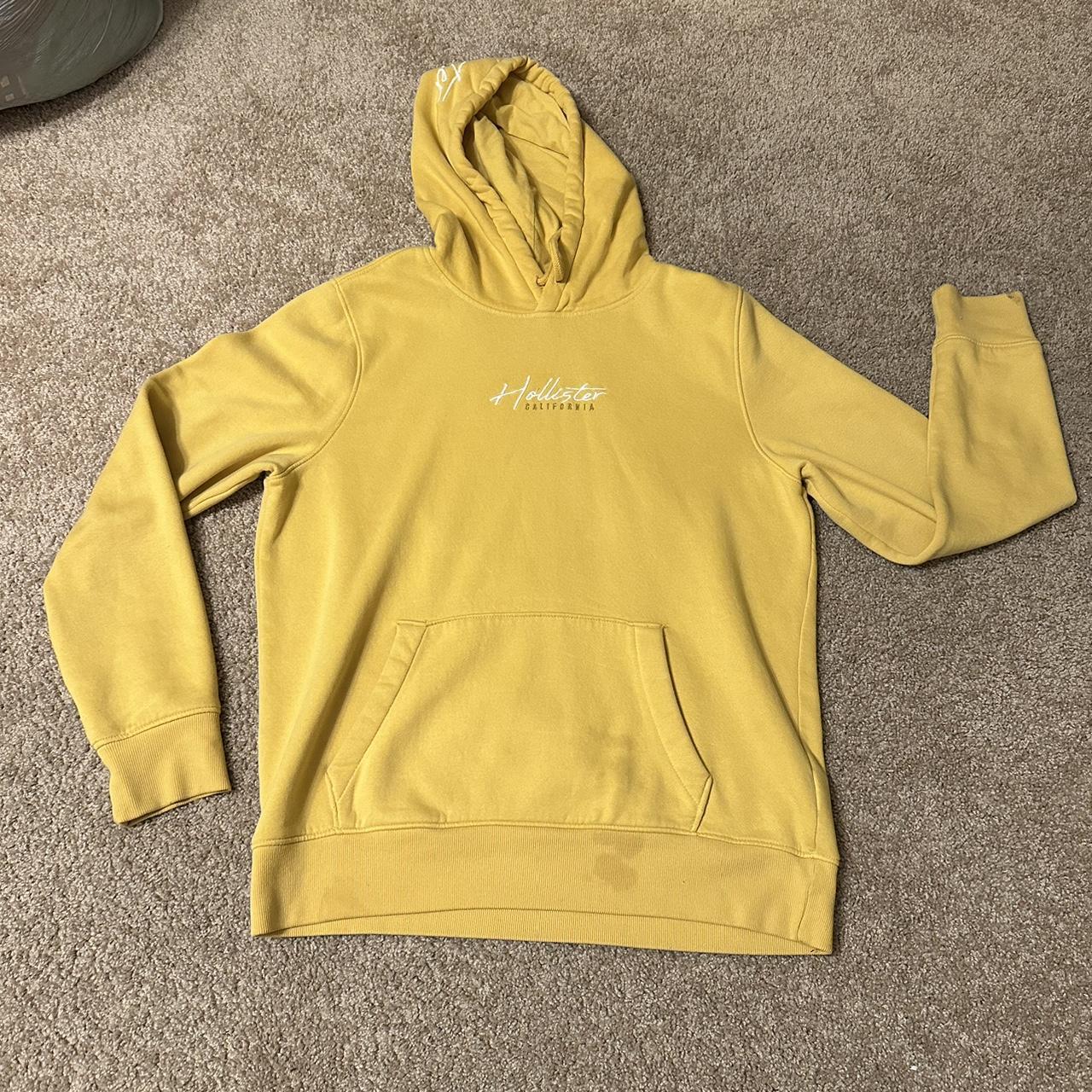 Yellow discount hoodie hollister