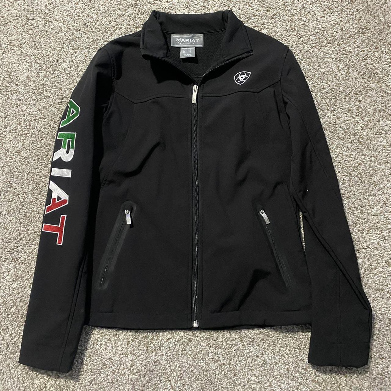 ariat mexican flag jacket worn once fitted... Depop