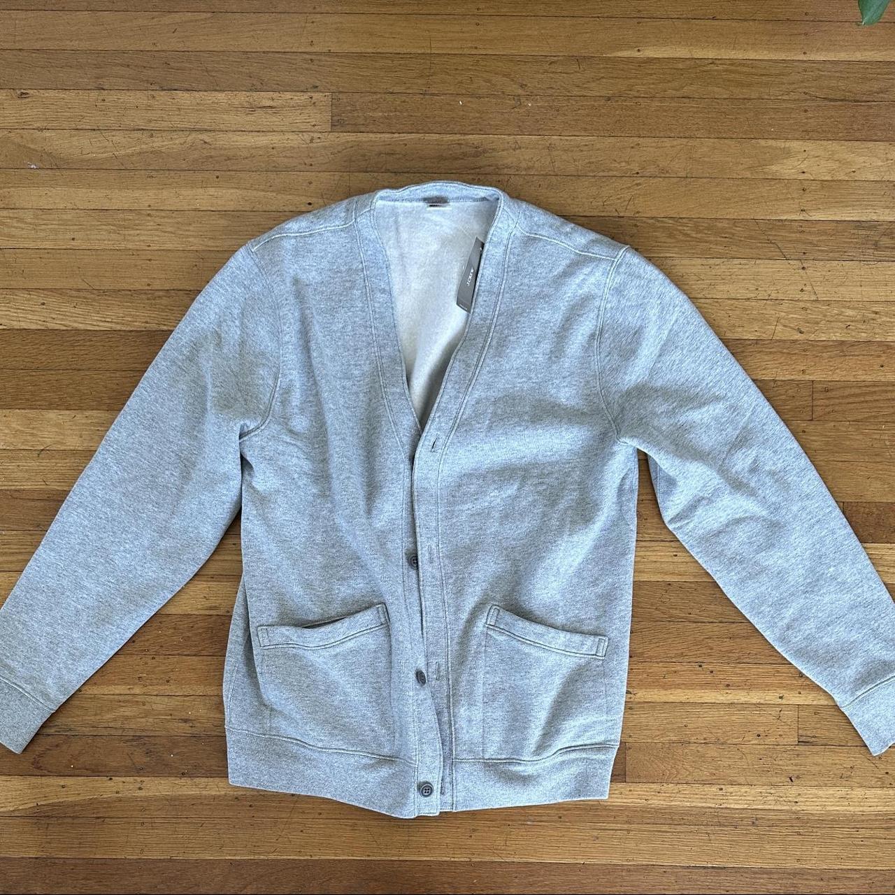 J.Crew Men's Grey Cardigan Depop
