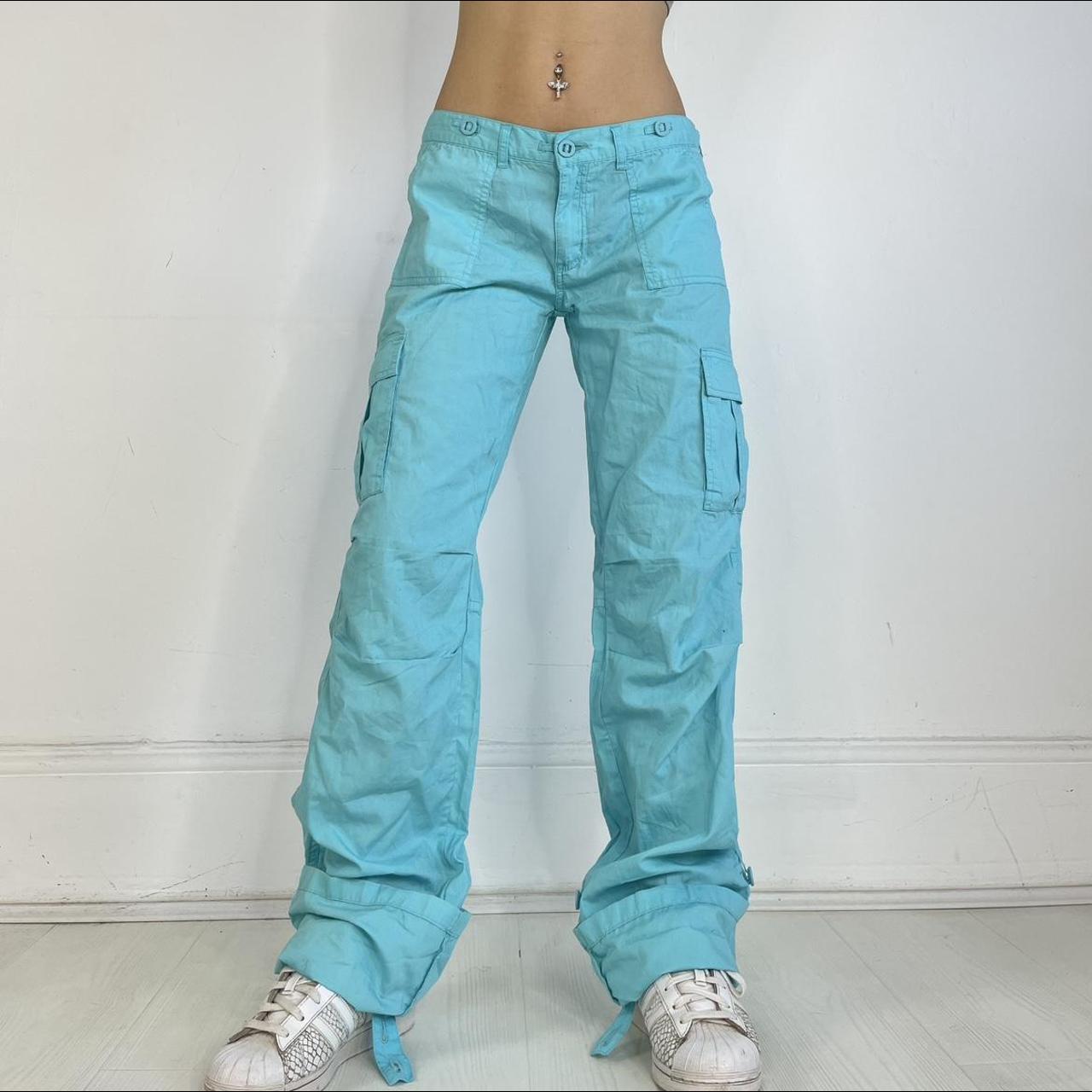 Vintage y2k baggy cargo pants low rise,... Depop