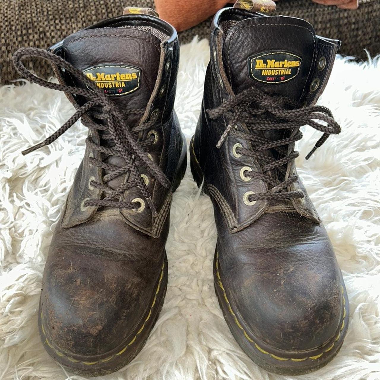 Dr. Martens Industrial Air Wair Steel Toe Boots. Depop