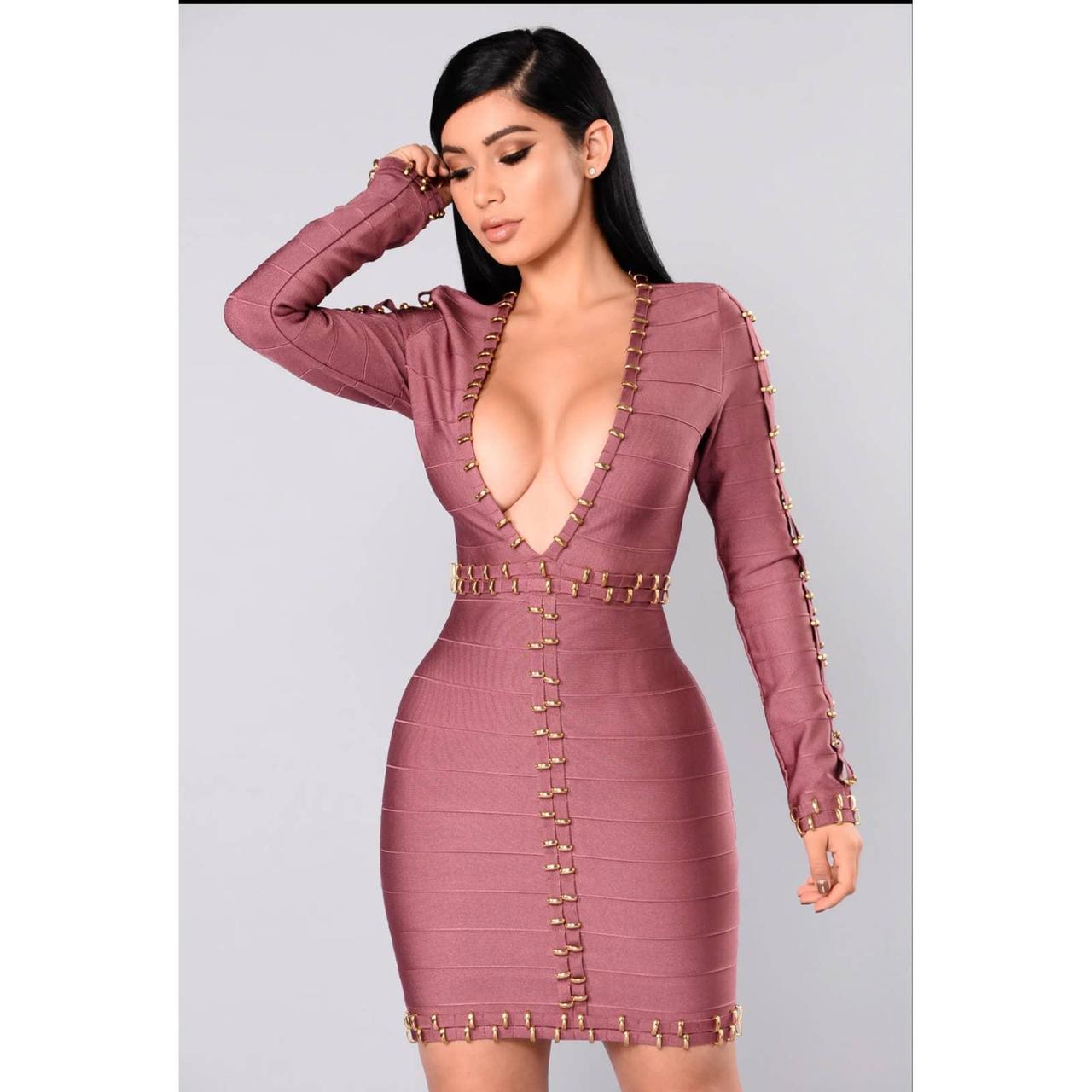 Mauve bandage outlet dress