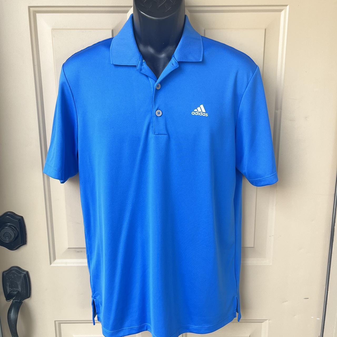 Adidas Golf Shirt Men's Size S Blue Polo Short... Depop