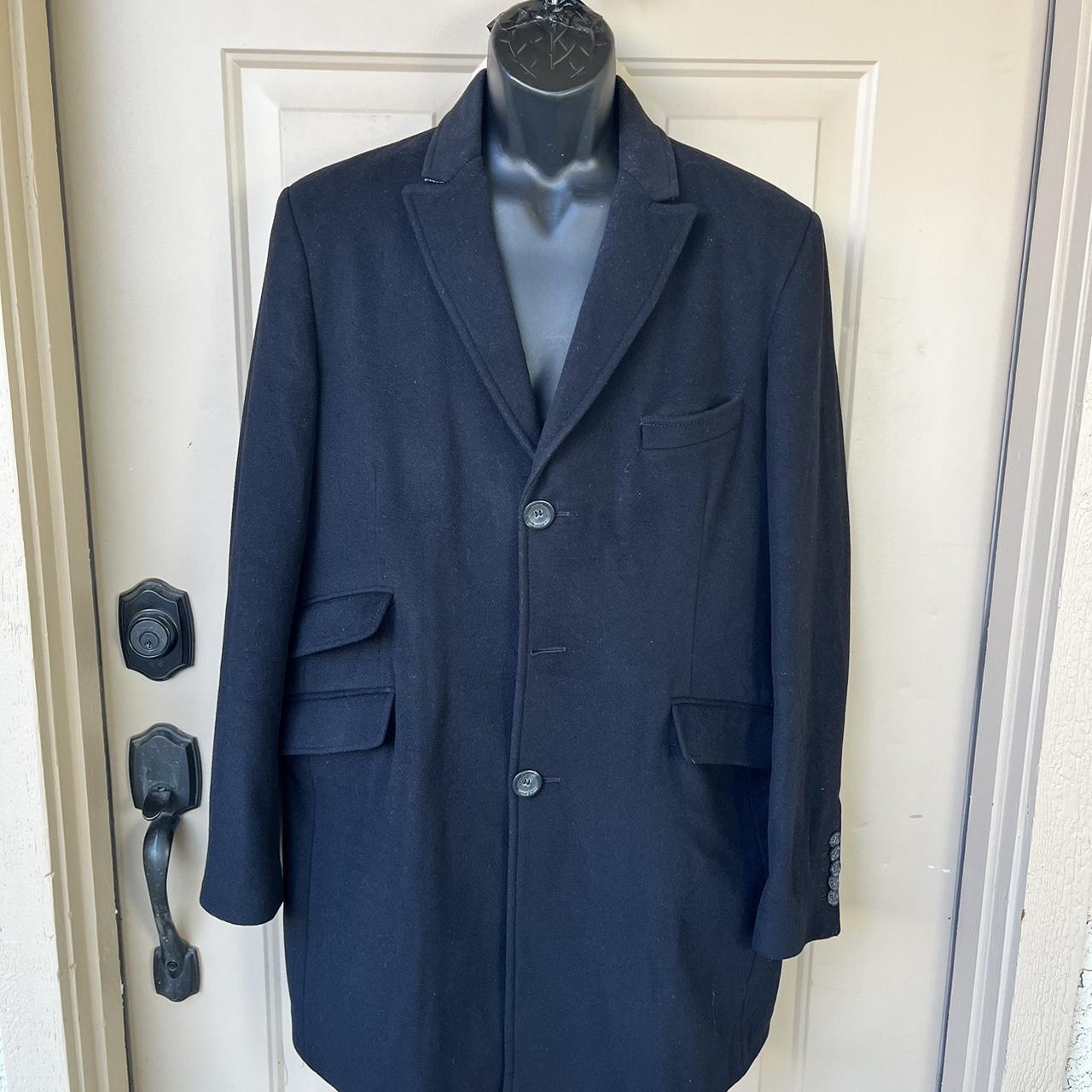 Guess Black Wool Cashmere Peacoat Single Breasted... - Depop