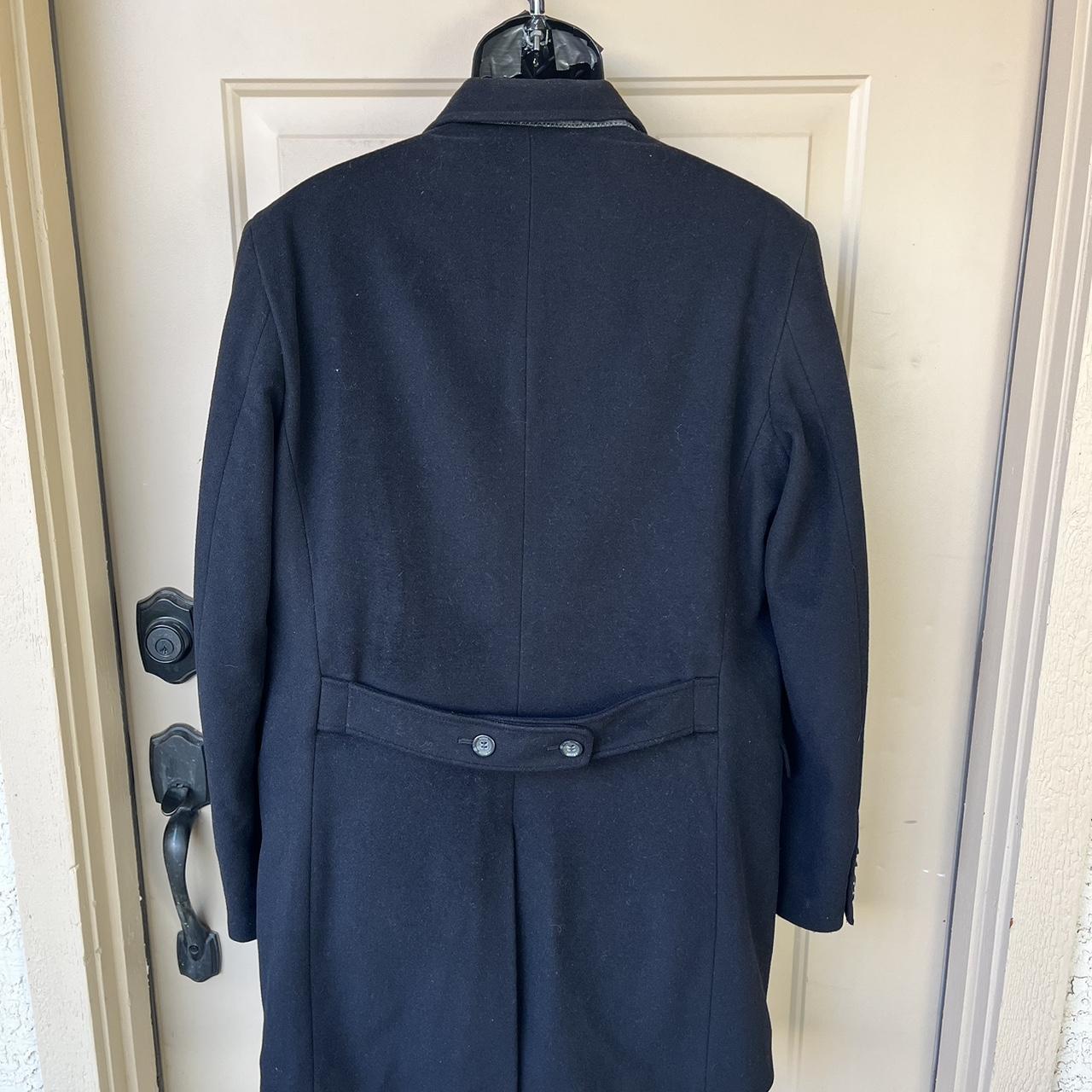 Guess Black Wool Cashmere Peacoat Single Breasted... - Depop