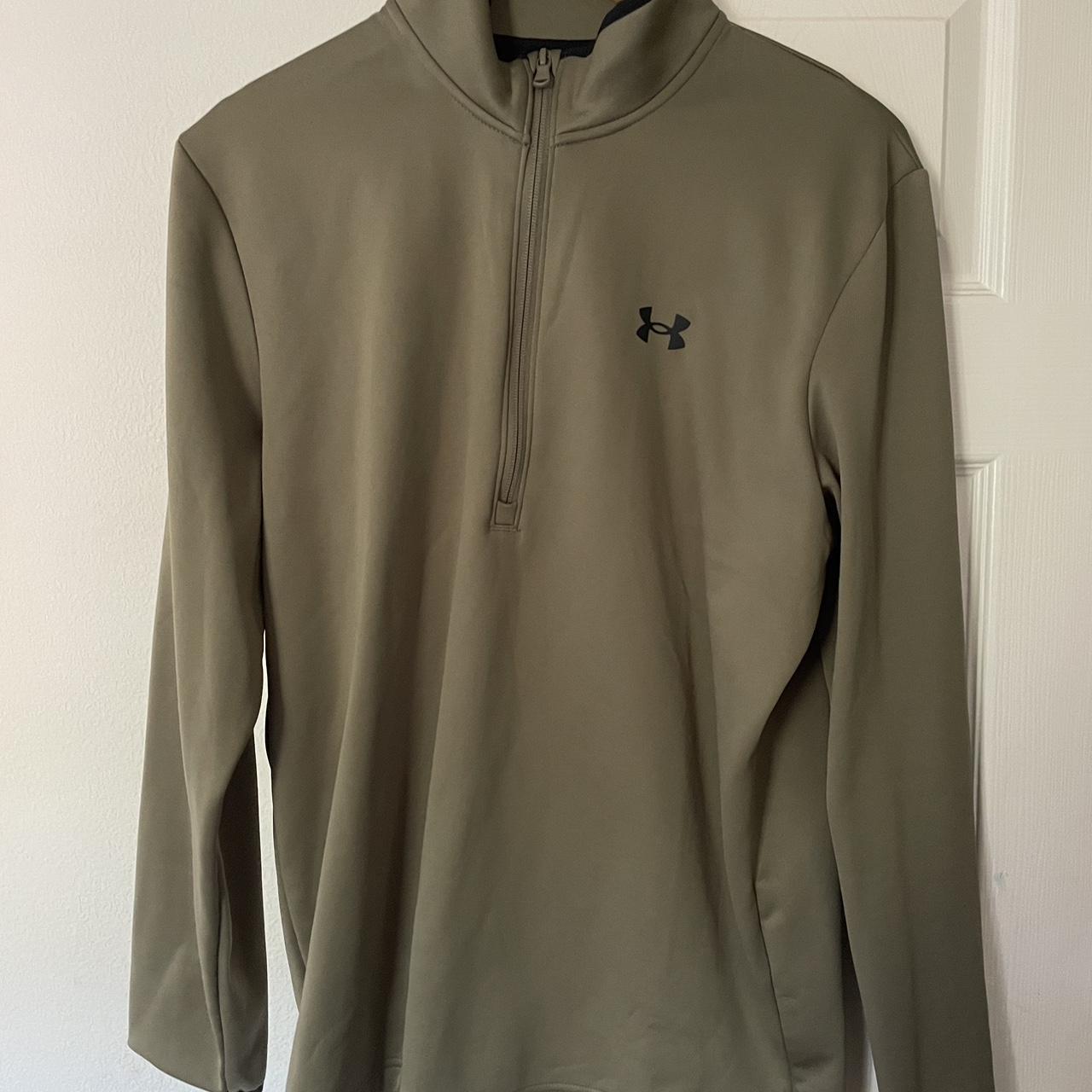 Mens underarmour quarter zip size medium in green... Depop