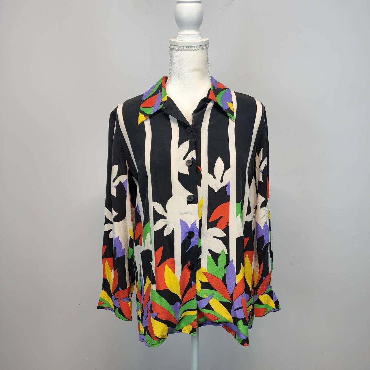 Safe Silk By Adrianna Papell Silk Blouse Womens 8 Depop