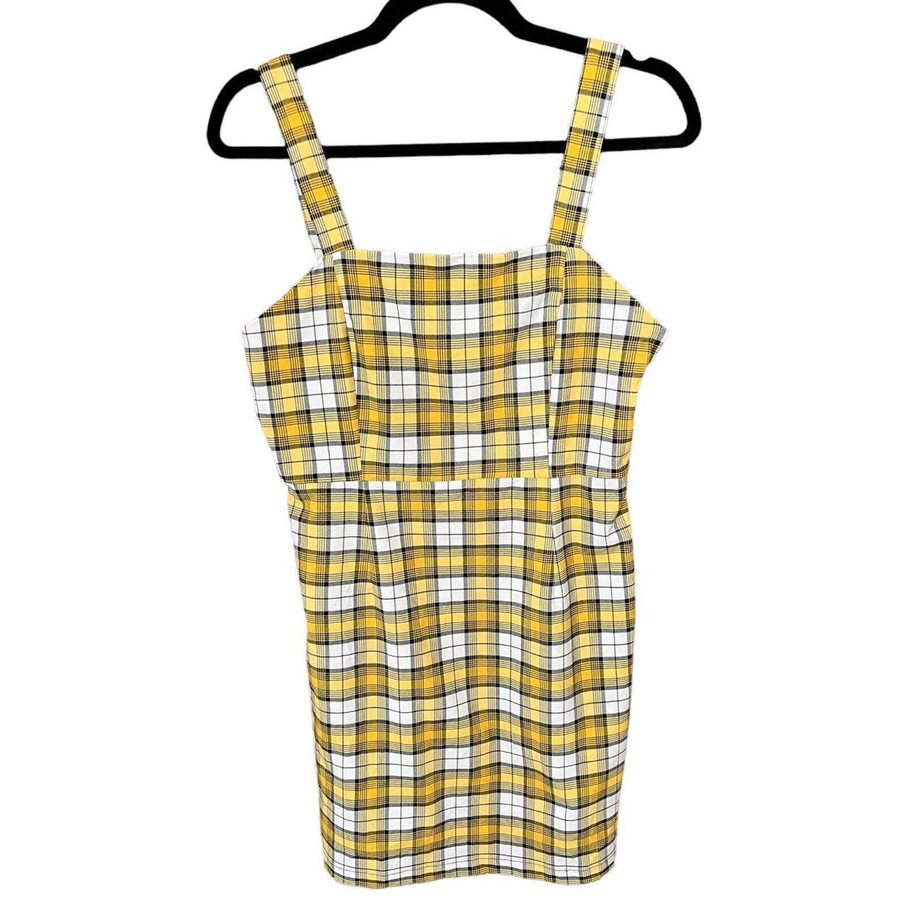 H&m yellow plaid dress hotsell