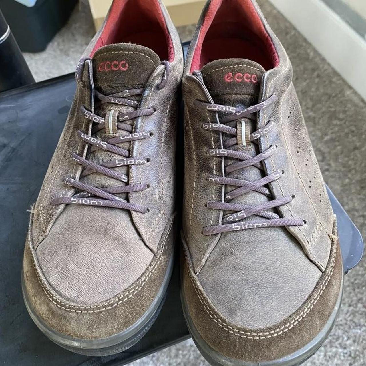 Ecco Biom Grip 1.1 Brown Leather Outdoor Sneakers... - Depop