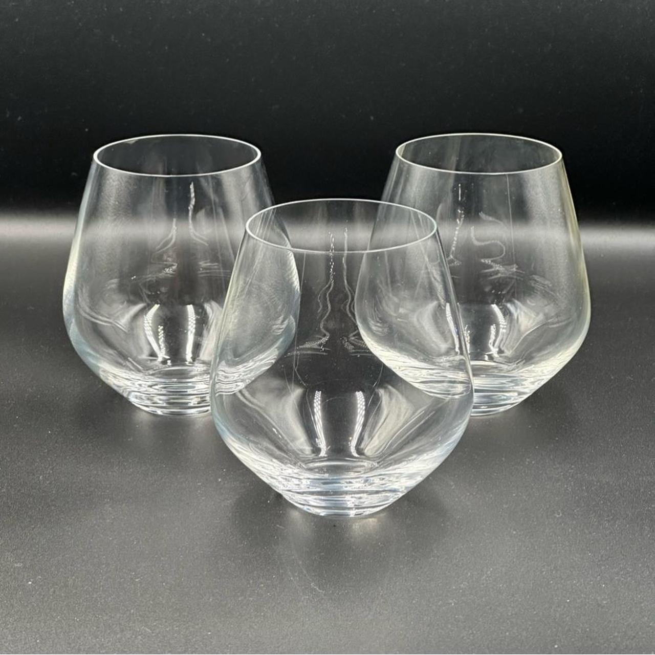 Umbria by Lenox Set of 3 Stemless Wine Glasses. Set - Depop