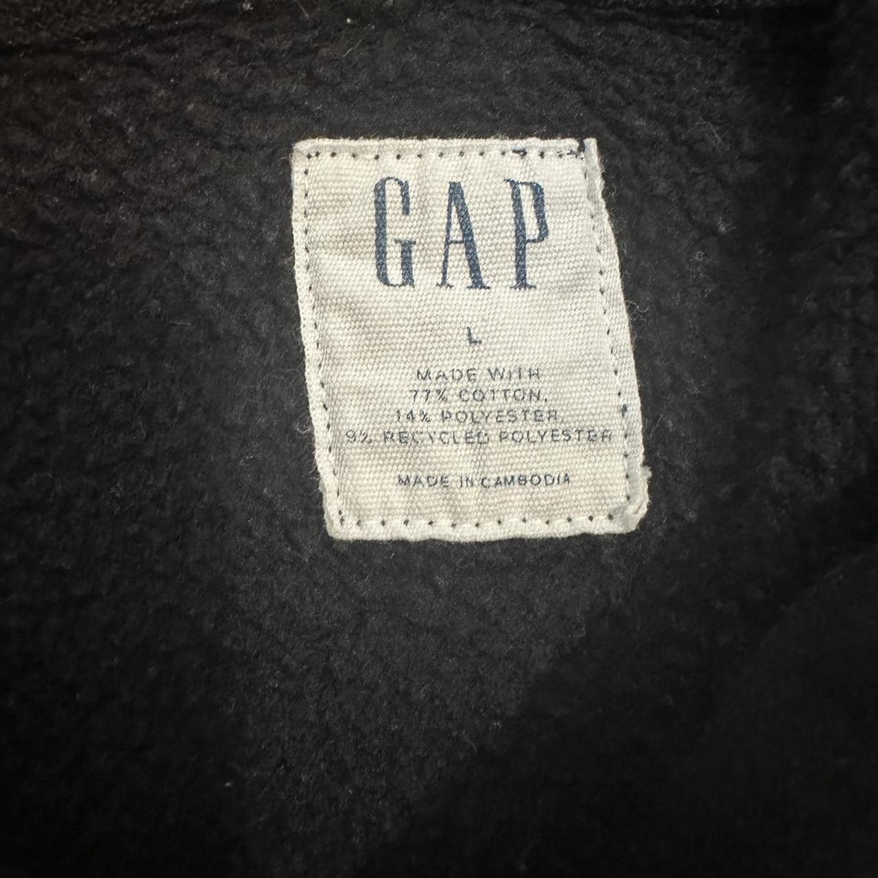 black and grey gap zip up womens large - Depop
