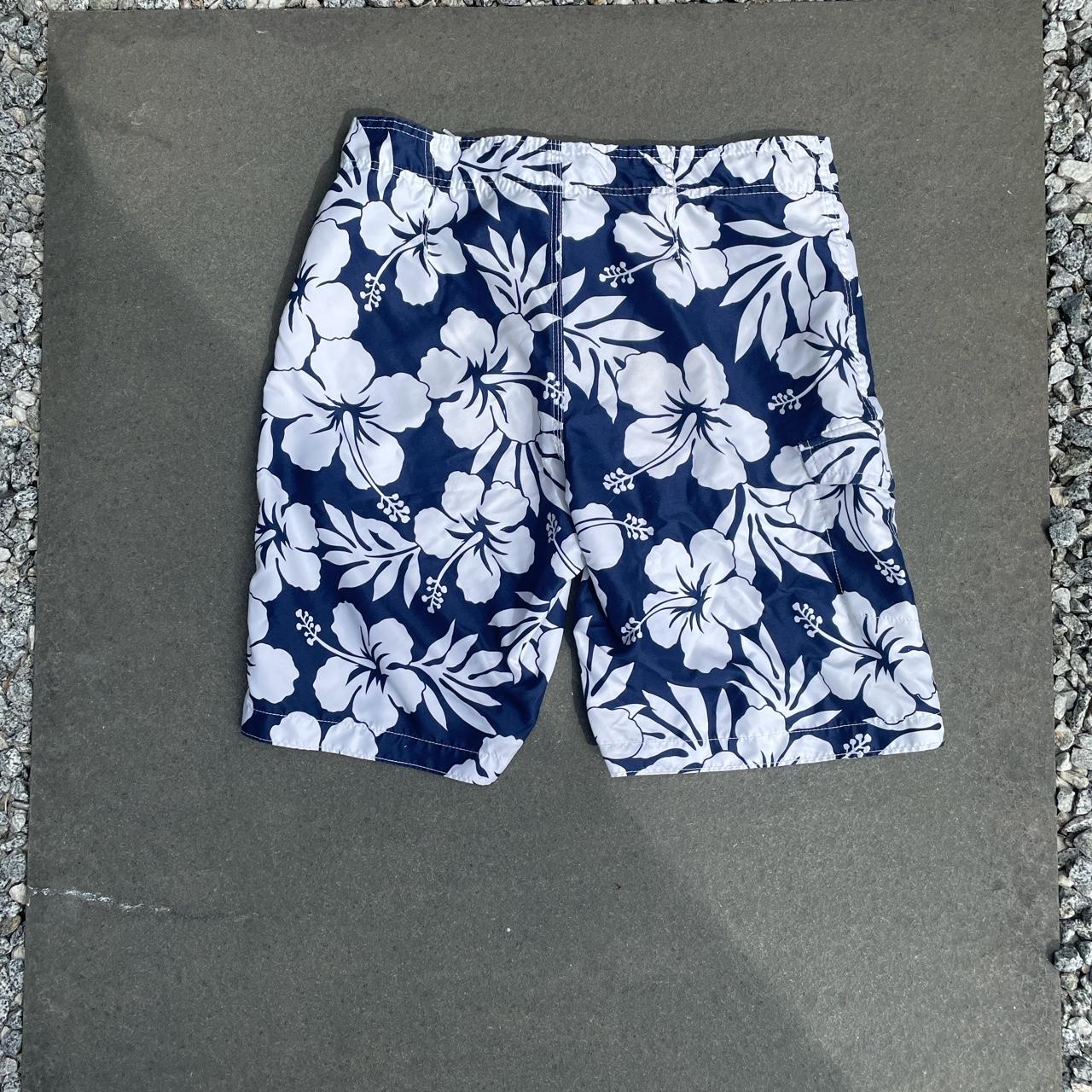 Old Navy Men's Blue and White Swimbriefsshorts Depop
