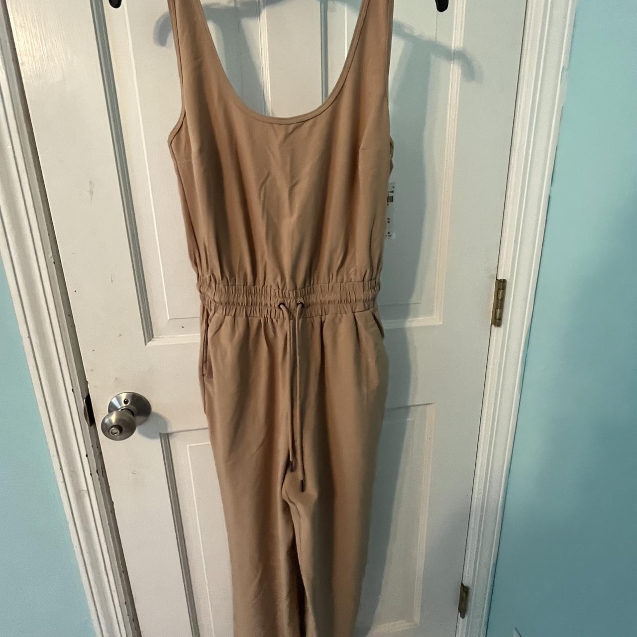 Abercrombie & Fitch Women's Tan Jumpsuit Depop