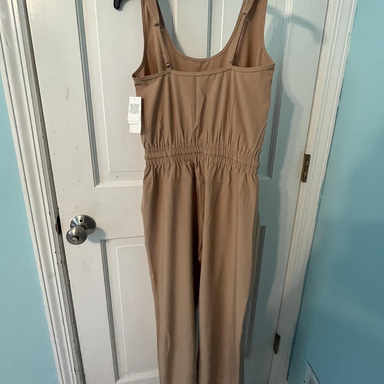 Abercrombie & Fitch Women's Tan Jumpsuit Depop