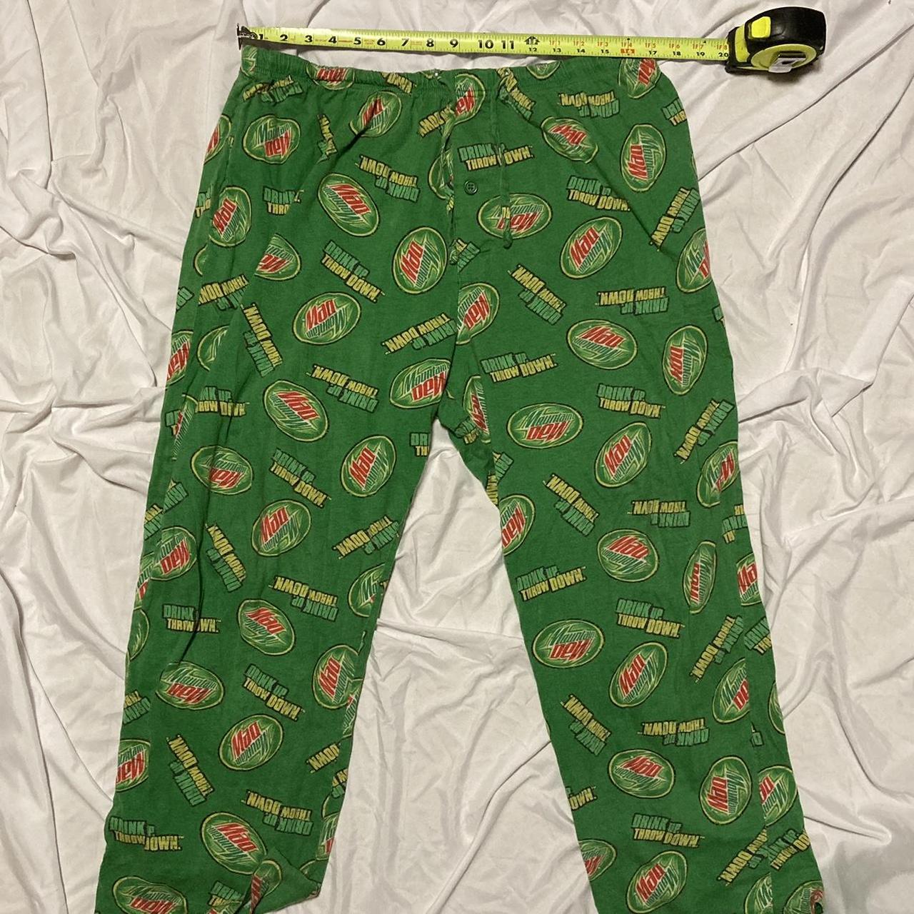 Retro Mountain Dew pajama pj 100 cotton pants send. Depop