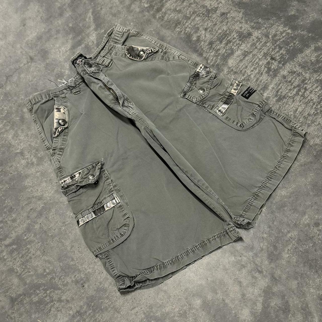 Y2K Grunge Baggy Tactical Cargo Shorts -sick details... - Depop