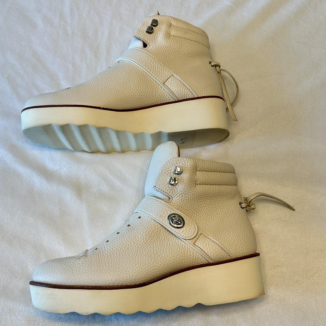 Coach Urban Hiker Platform Wedge White Boots Size. Depop