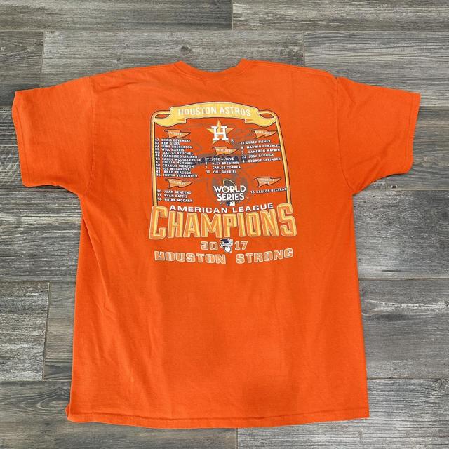 Houston Astros 2017 World Series Champions Orange - Depop