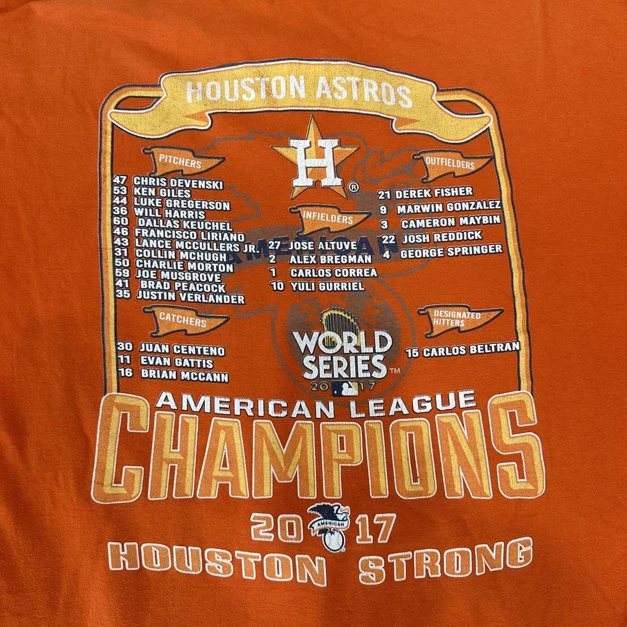 Houston Astros 2017 World Series Champions Orange - Depop