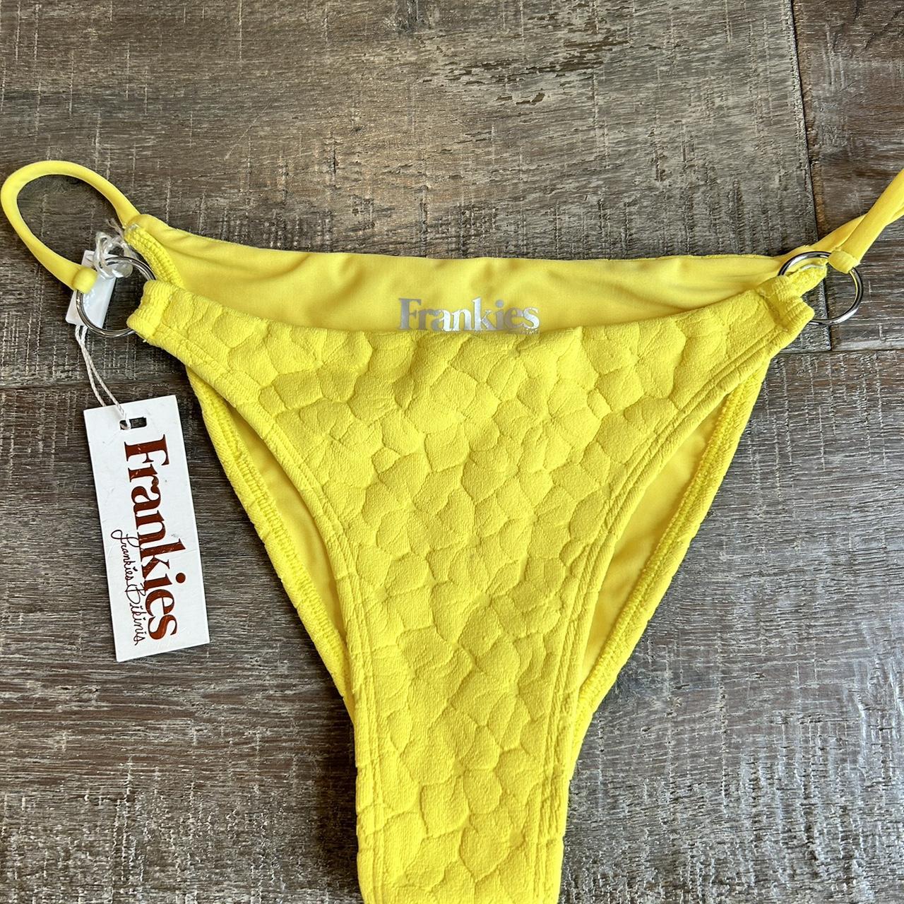 Frankies Bikinis Women's Yellow Bikinisandtankinisets Depop