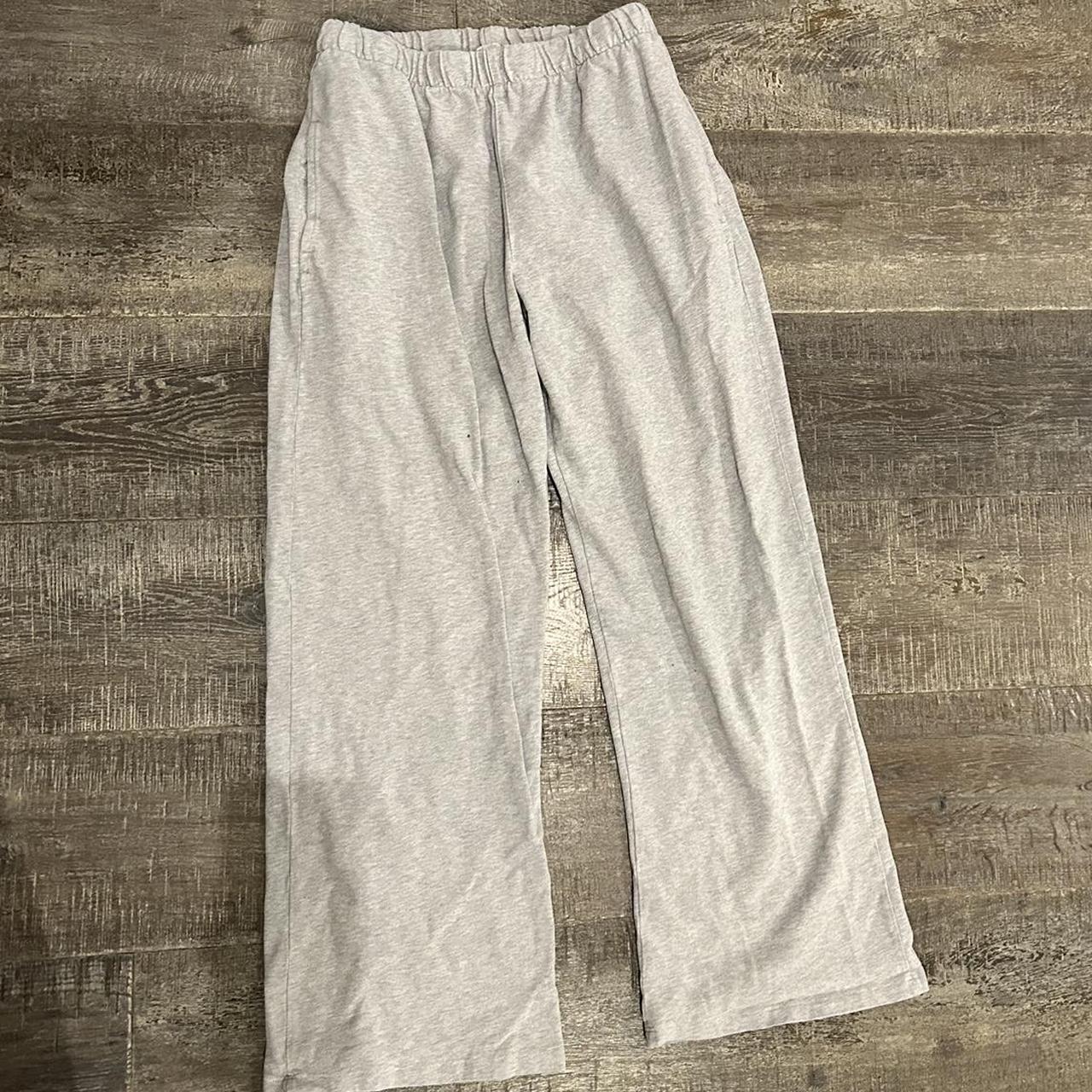 Grey brandy Melville sweatpants Small stain but... - Depop