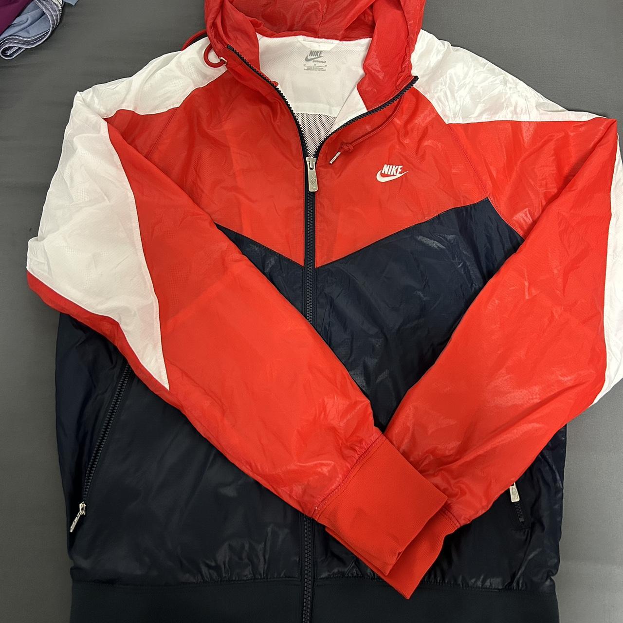 mens red nike windbreaker